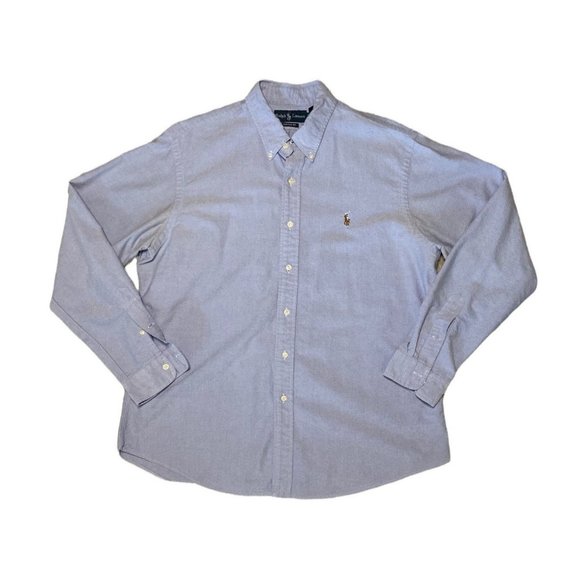 Polo Ralph Lauren Other - Polo Ralph Lauren blue long sleeve button front custom fit casual shirt size XL